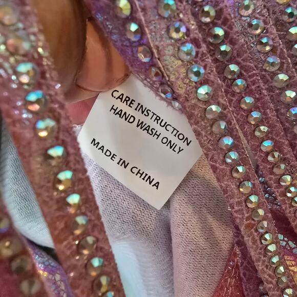 Queen of Sparkles Rainbow Fringe Blazer Cowgirl Festival Sparkles Size S Small - Picture 13 of 13